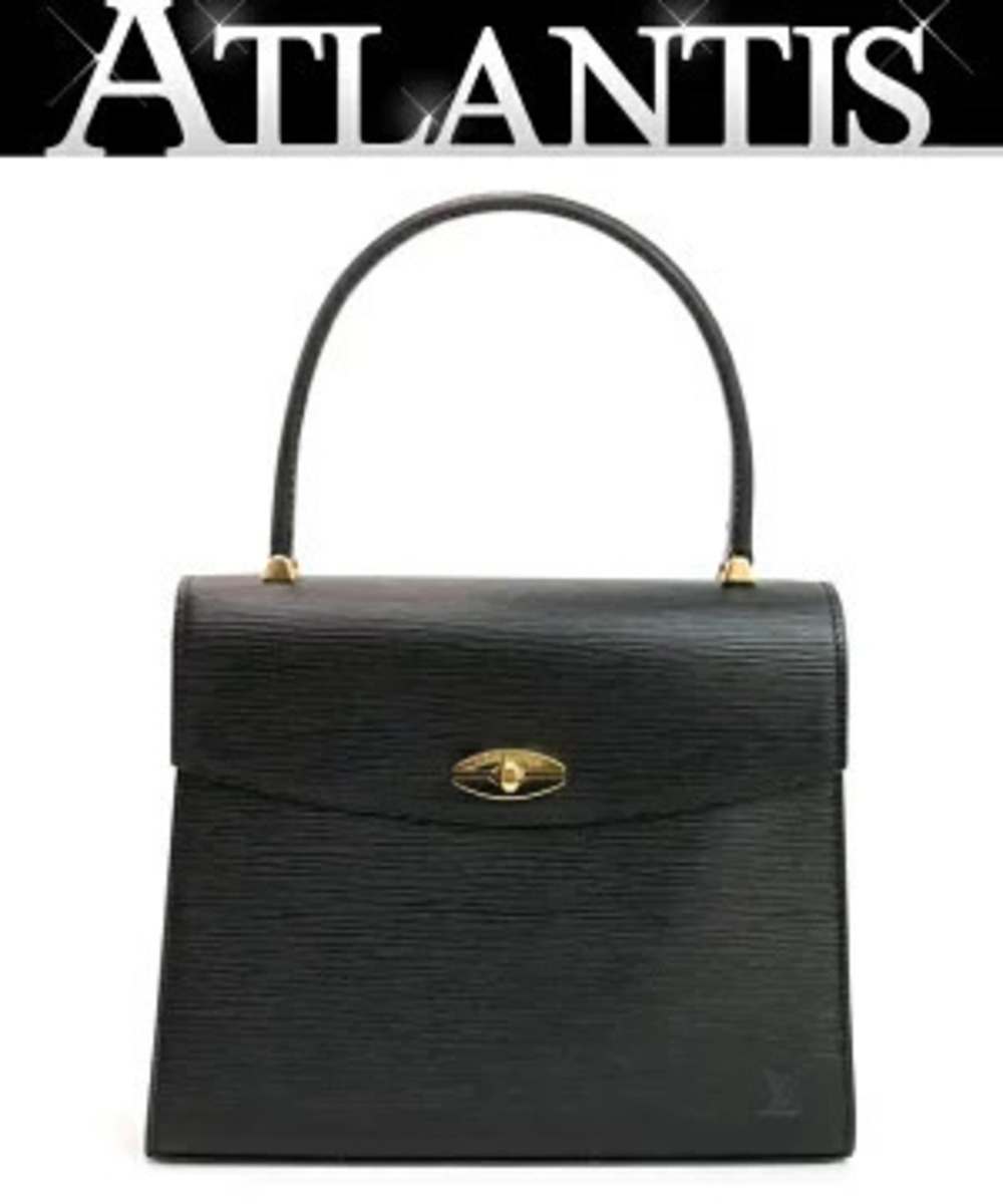 Louis Vuitton Malesherbes Handbag Epi Leather Black